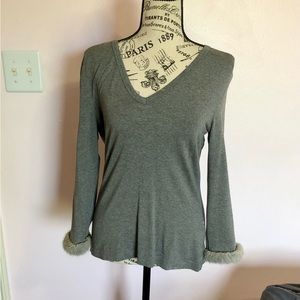 Vintage Karen Kane Faux Fur Top Medium